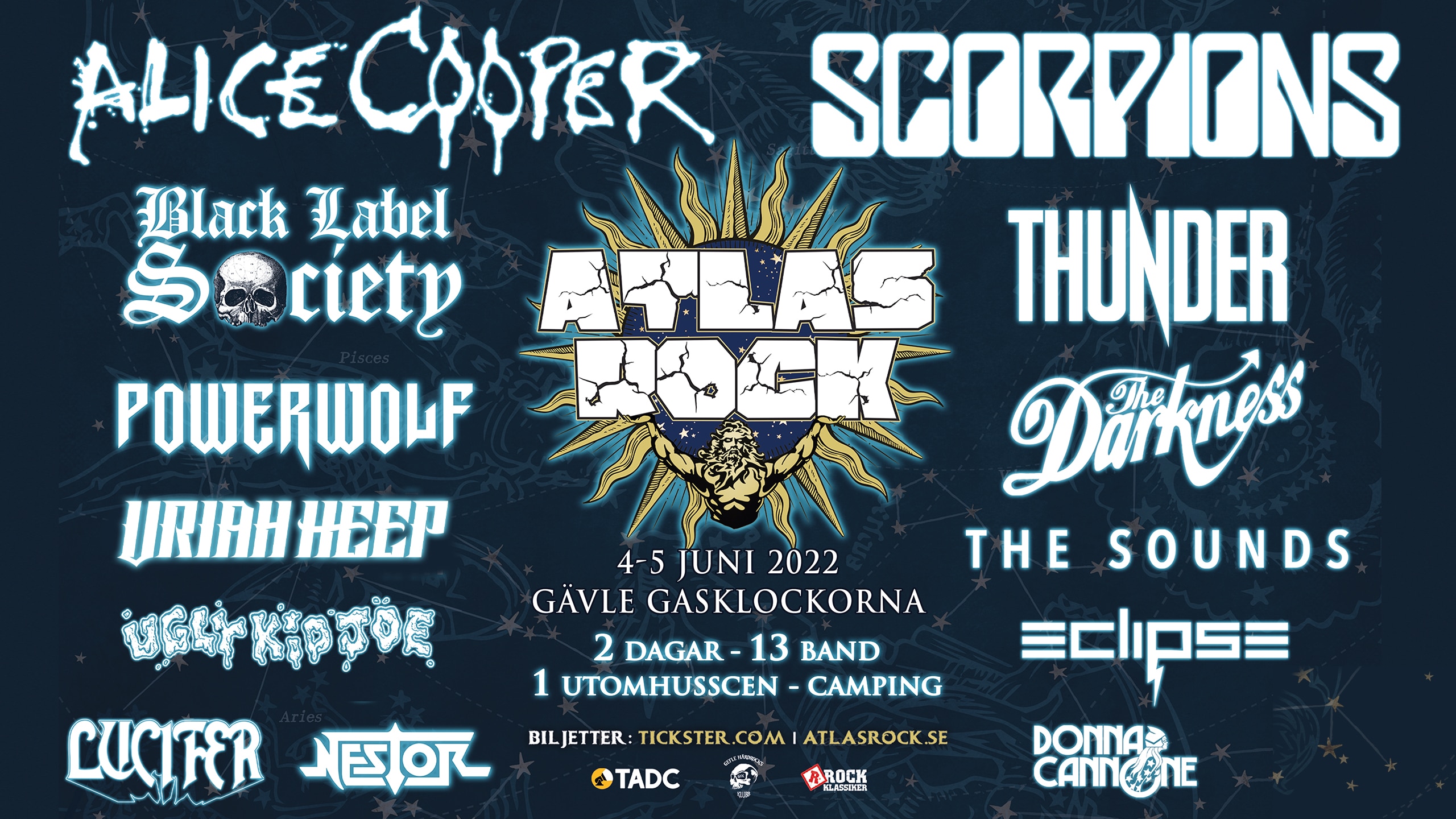 ATLAS ROCK 2022 – Gävles nya feta festival – Scorpions och Alice Cooper mfl  – 